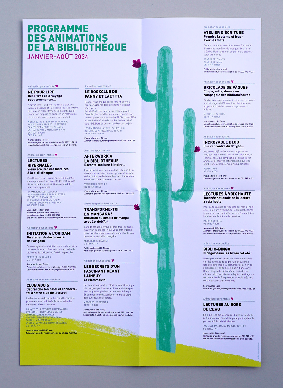 BIBLIOTHÈQUE MUNICIPALE DE LANCY - PROGRAMME